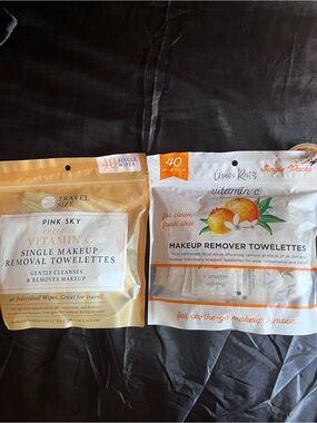 Vitamin C Makeup Remover Individually Wrapped Towelettes 2 Bags 80 Wipes Total!